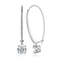 Pendientes en plata con Topacio blanco