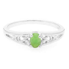 Anillo de hombre en plata con Crisoprasa imperial
