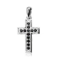 Colgante en plata con Diamante negro