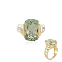 Anillo en plata con Amatista verde