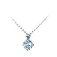 Collar en plata con Topacio azul cielo