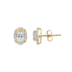 Pendientes en plata con Aguamarina
