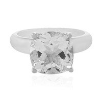 Anillo en plata con Topacio blanco
