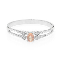 Anillo en plata con Zafiro Padparadscha