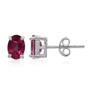 Pendientes en plata con Topacio místico pink hot