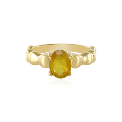 Anillo en plata con Zafiro amarillo de Madagascar