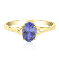 Anillo en oro con Tanzanita