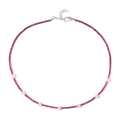 Collar en plata con Cuarzo rosa