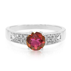 Anillo en plata con Topacio cereza