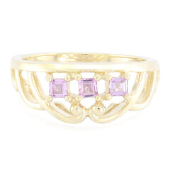Anillo en oro con Zafiro de Ceilán púrpura no calentado