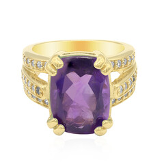 Anillo en plata con Amatista de Zambia