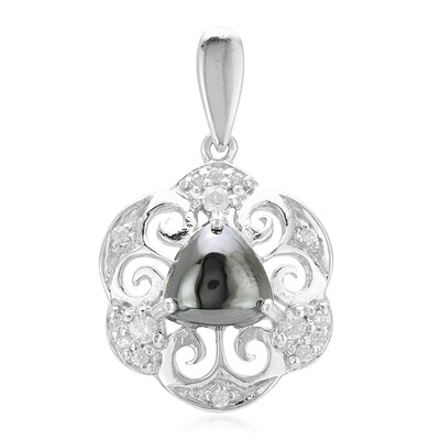 Colgante en plata con Hematita negra