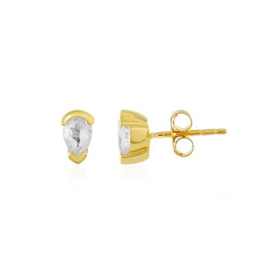 Pendientes en plata con Topacio blanco