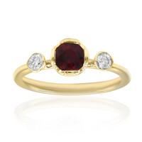 Anillo en oro con Rubelita de Brasil AAA (CIRARI)