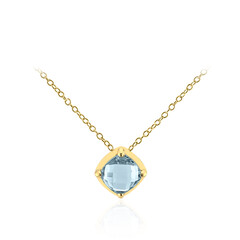 Collar en plata con Topacio azul cielo