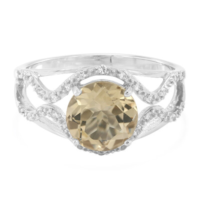 Anillo en plata con Cuarzo champán