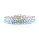 Brazalete en plata con Topacio azul suizo