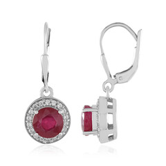 Pendientes en plata con Rubí de Bemainty
