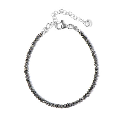 Brazalete en plata con Diamante negro