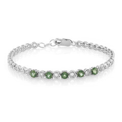 Brazalete en plata con Apatita Cromada