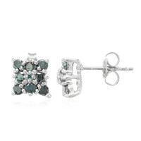 Pendientes en plata con Diamante fantasía