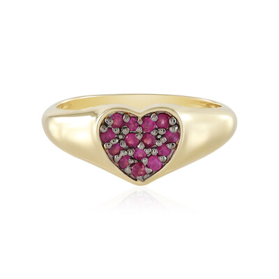 Anillo en plata con Rubí (M de Luca)