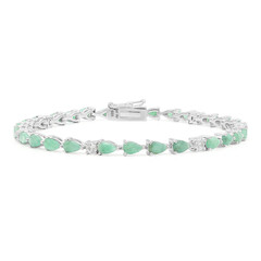 Brazalete en plata con Esmeralda