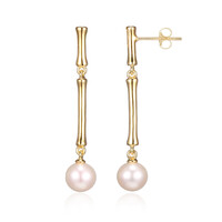 Pendientes en plata con Perla Freshwater