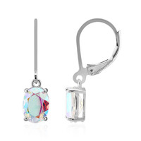 Pendientes en plata con Cuarzo Rayo de luna