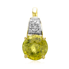 Colgante en oro con Turmalina cuprífera