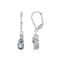 Pendientes en plata con Tanzanita sin calentar