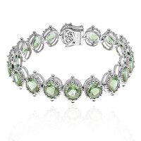 Brazalete en plata con Fluorita azul petróleo (Dallas Prince Designs)