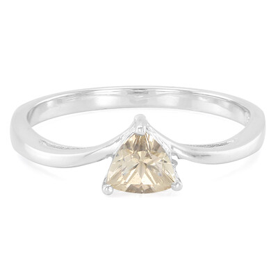 Anillo en plata con Piedra del sol plateada