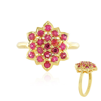 Anillo en plata con Espinela rosa