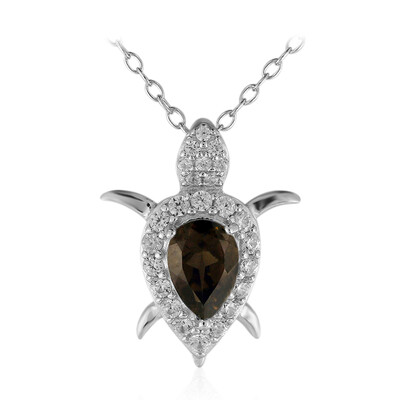 Collar en plata con Cuarzo ahumado