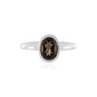 Anillo en plata con Cuarzo ahumado