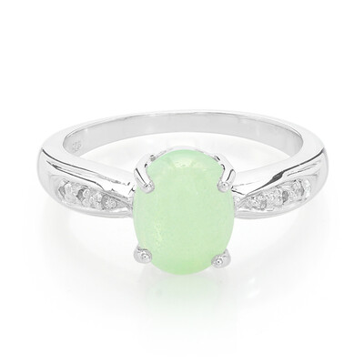 Anillo en plata con Crisoprasa imperial