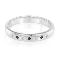 Anillo de hombre en plata con Zafiro blanco