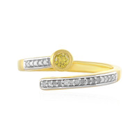 Anillo en plata con Diamante amarillo I4