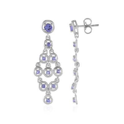 Pendientes en plata con Tanzanita