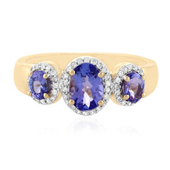 Anillo en oro con Tanzanita