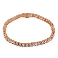 Brazalete en oro con Danburita rosa de México