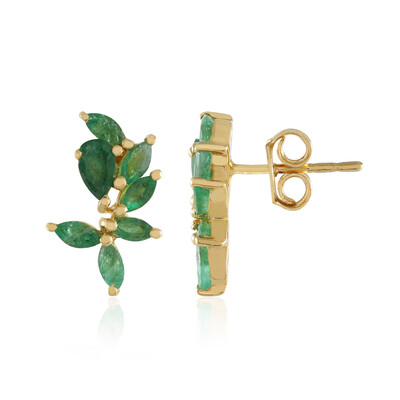 Pendientes en plata con Esmeralda de Zambia