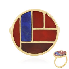 Anillo en plata con Cornalina (Juwelo Bauhaus)