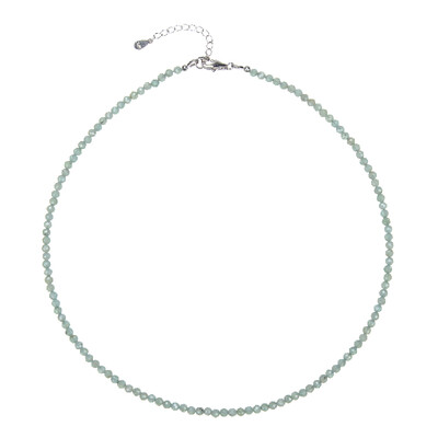 Collar en plata con Apatita verde