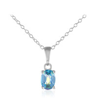 Collar en plata con Topacio mísitico azul paloma