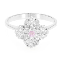 Anillo en plata con Zafiro de Ceilán rosa