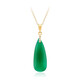 Collar en plata con Ágata verde