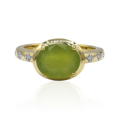 Anillo en oro con Ópalo verde de Brasil (Tenner Diniz)