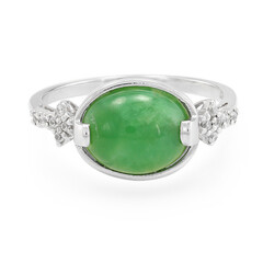 Anillo en plata con Crisoprasa imperial